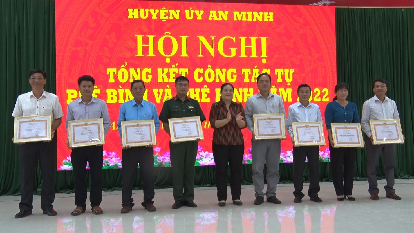 Đảng bộ huyện An Minh lãnh đạo, chỉ đạo tốt công tác tự phê bình và phê bình năm 2022